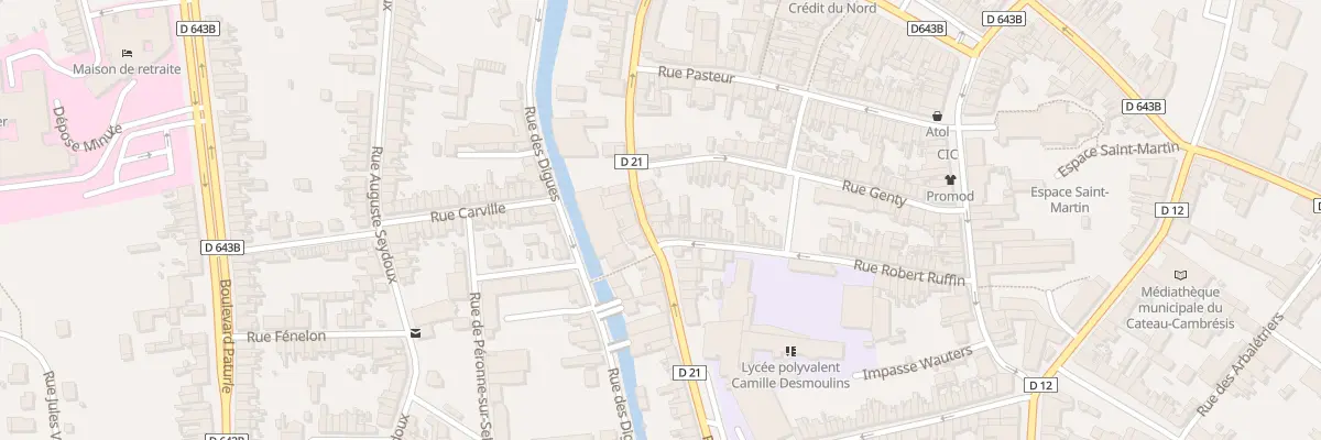 Plan du 33B Rue de la République au Cateau-Cambrésis