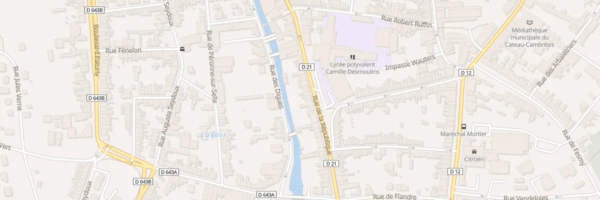 Plan du 66 Rue de la République au Cateau-Cambrésis