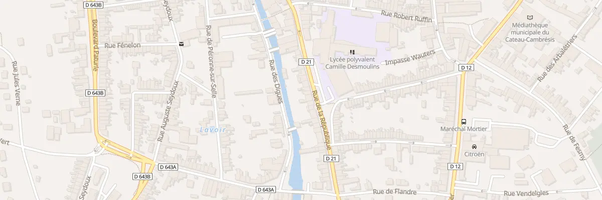 Plan du 68 Rue de la République au Cateau-Cambrésis