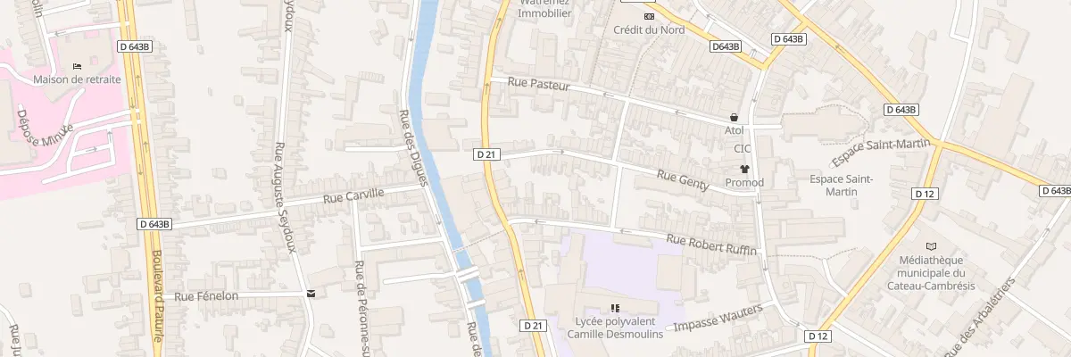 Plan du 57 Rue Genty au Cateau-Cambrésis