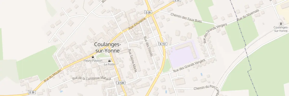 Plan du 15 Rue des Fossés à Coulanges-sur-Yonne