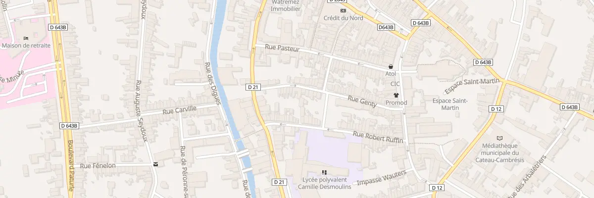 Plan du 47 Rue Genty au Cateau-Cambrésis