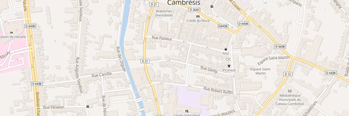 Plan du 44 Rue Genty au Cateau-Cambrésis