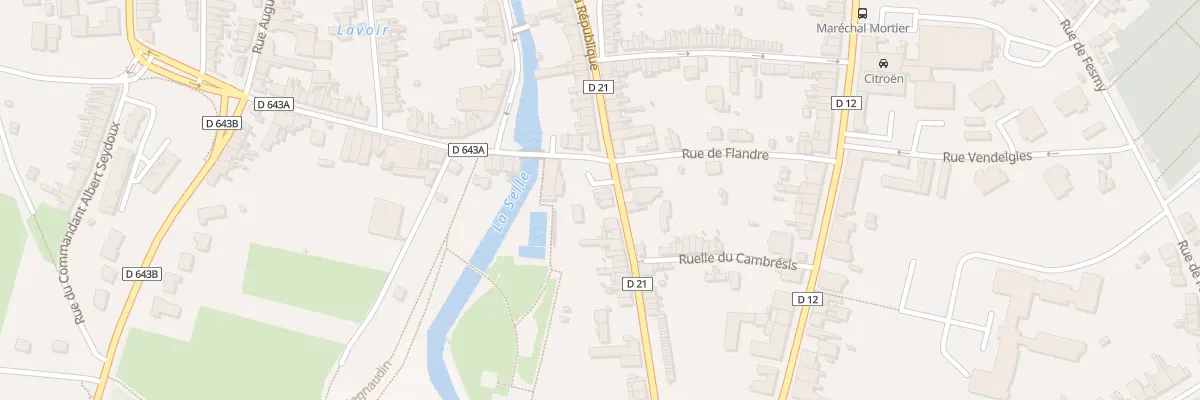 Plan du 110 Rue de la République au Cateau-Cambrésis