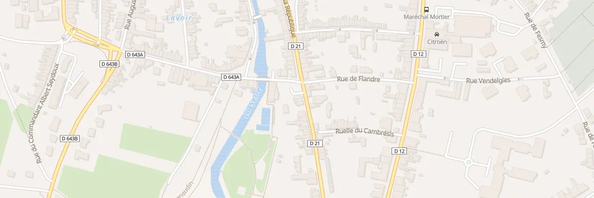 Plan du 108 Rue de la République au Cateau-Cambrésis