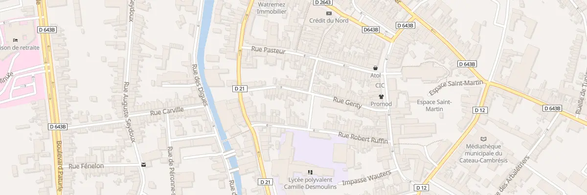 Plan du 43 Rue Genty au Cateau-Cambrésis