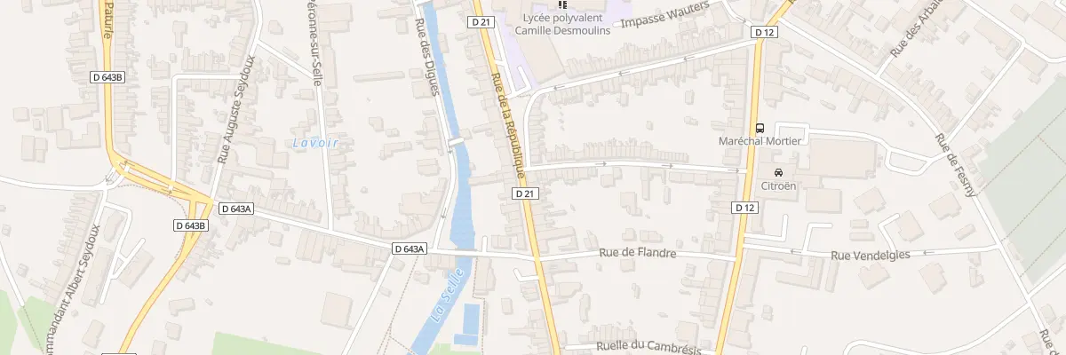 Plan du 63 Rue de la République au Cateau-Cambrésis