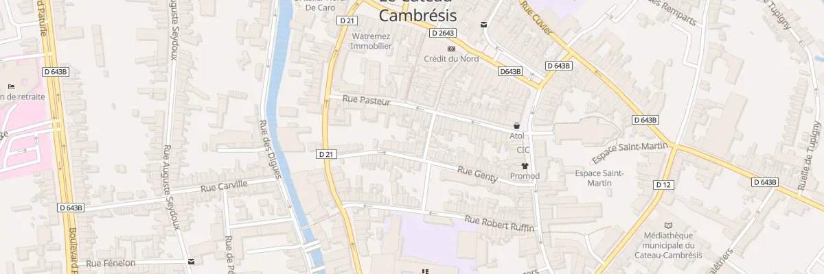 Plan du 38B Rue Genty au Cateau-Cambrésis