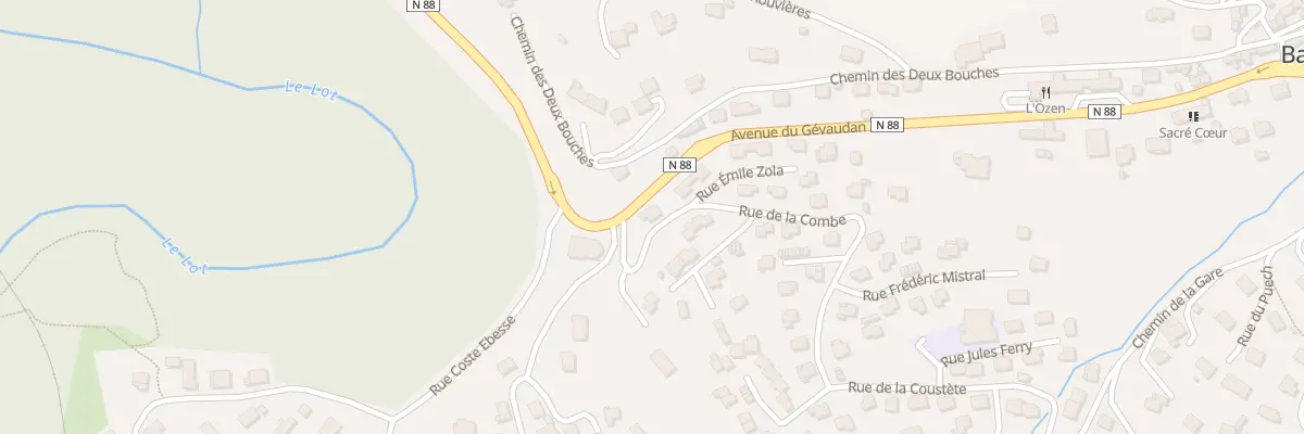 Plan du 1 Rue de la Combe à Badaroux