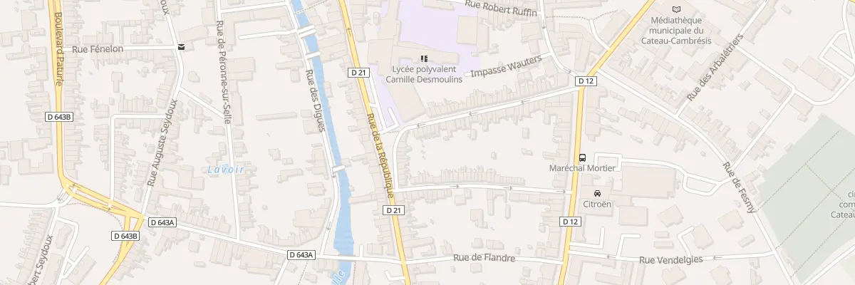 Plan du 45 Rue Louis Carlier au Cateau-Cambrésis
