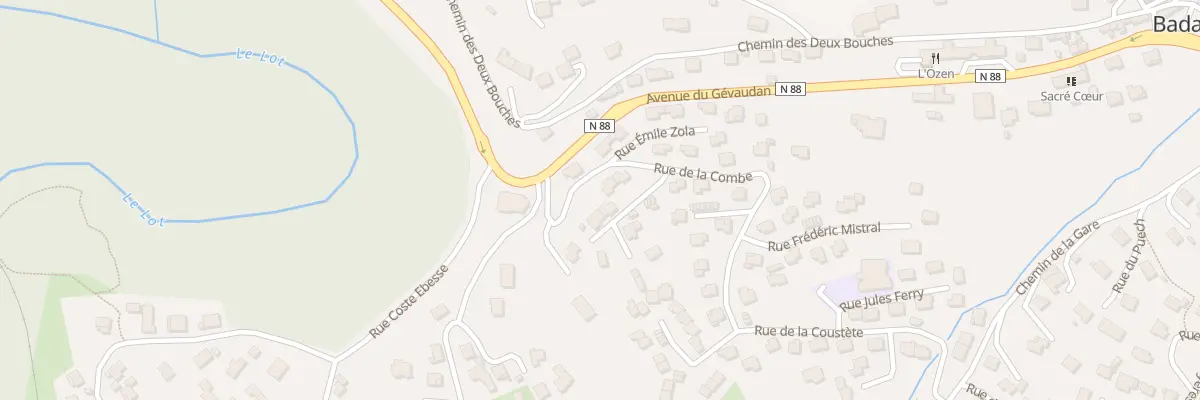 Plan du 6 Rue Lamartine à Badaroux