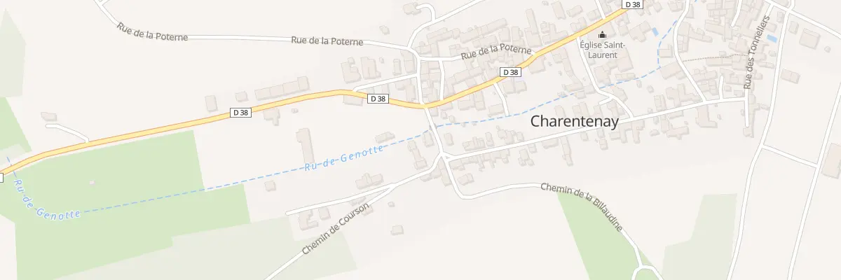 Plan du 2 Che de Courson à Charentenay