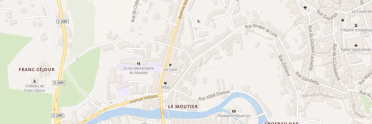 Plan du 91 Rue Rouget de l’Isle à Thiers