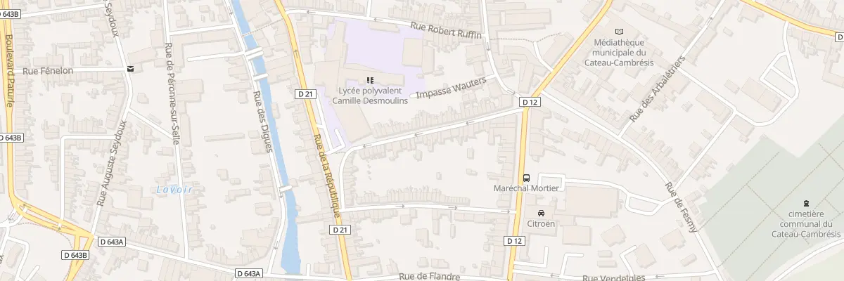 Plan du 25 Rue Louis Carlier au Cateau-Cambrésis