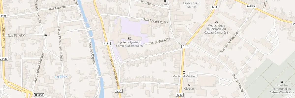 Plan du 38 Rue Louis Carlier au Cateau-Cambrésis