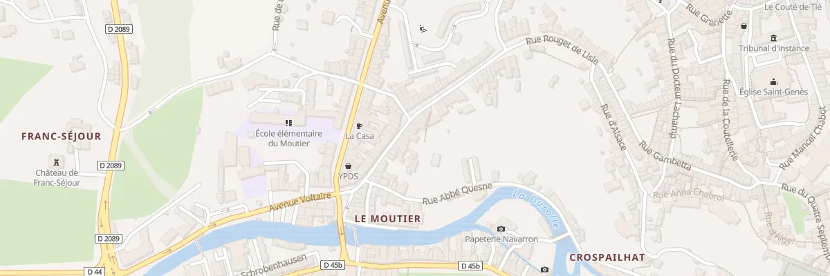 Plan du 76 Rue Rouget de l’Isle à Thiers