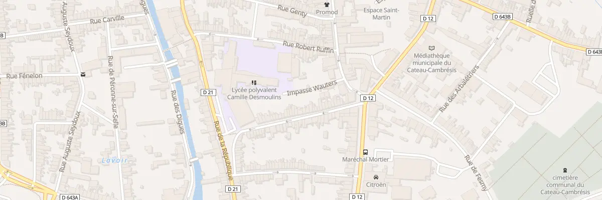 Plan du 32 Rue Louis Carlier au Cateau-Cambrésis