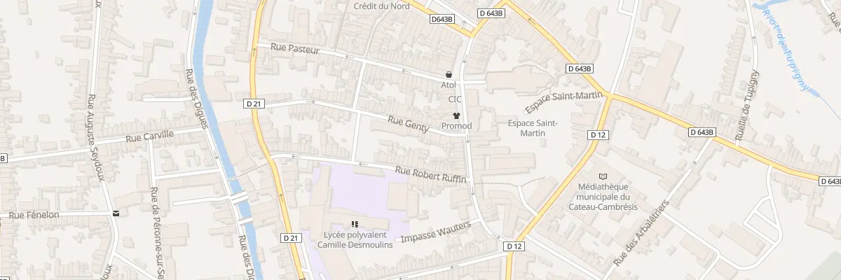 Plan du 7B Rue Genty au Cateau-Cambrésis