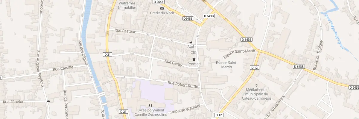 Plan du 8 Rue Genty au Cateau-Cambrésis