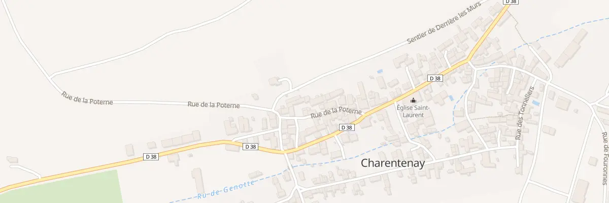 Plan du 14 Rue de la Poterne à Charentenay