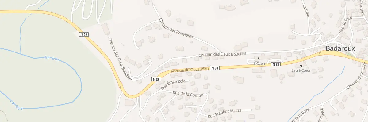 Plan du 7 Av du Gévaudan à Badaroux