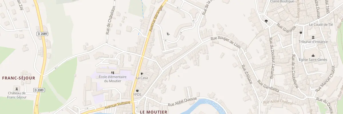 Plan du 77 Rue Rouget de l’Isle à Thiers