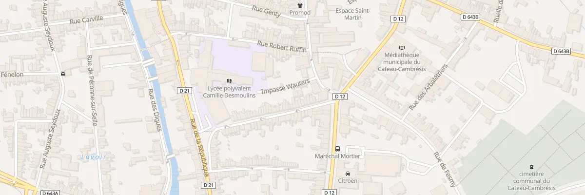 Plan du 18 Rue Louis Carlier au Cateau-Cambrésis