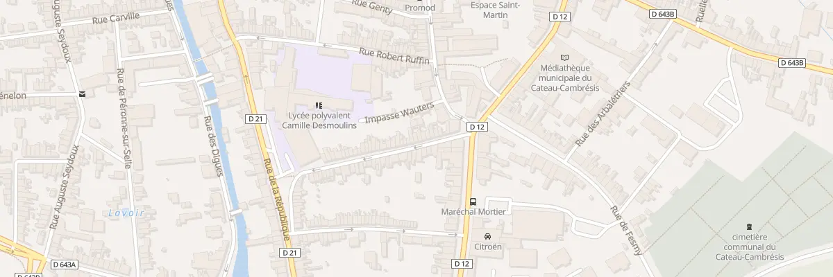 Plan du 16 Rue Louis Carlier au Cateau-Cambrésis