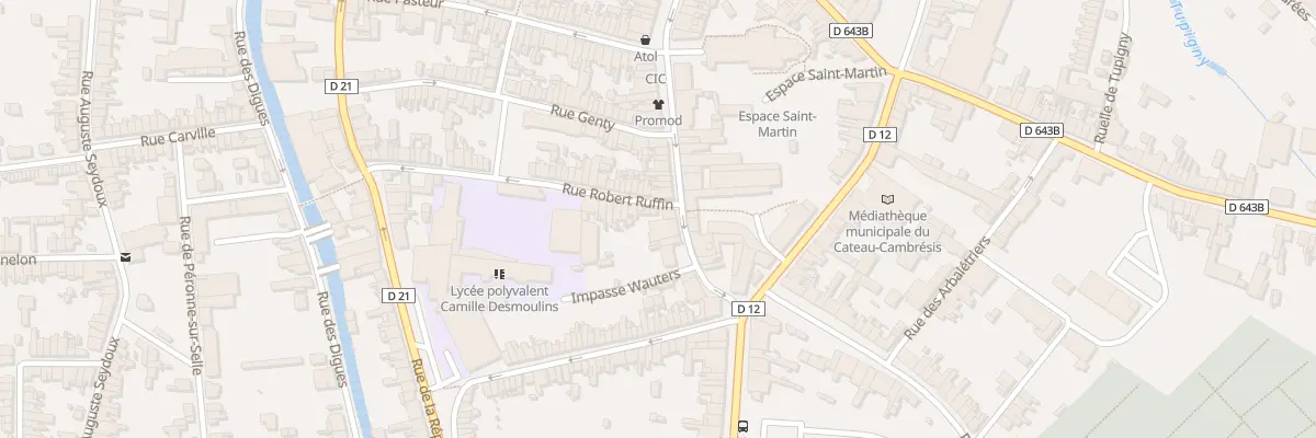 Plan du 34 Rue Jean Jaures au Cateau-Cambrésis
