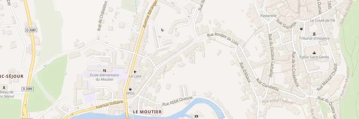 Plan du 50 Rue Rouget de l’Isle à Thiers