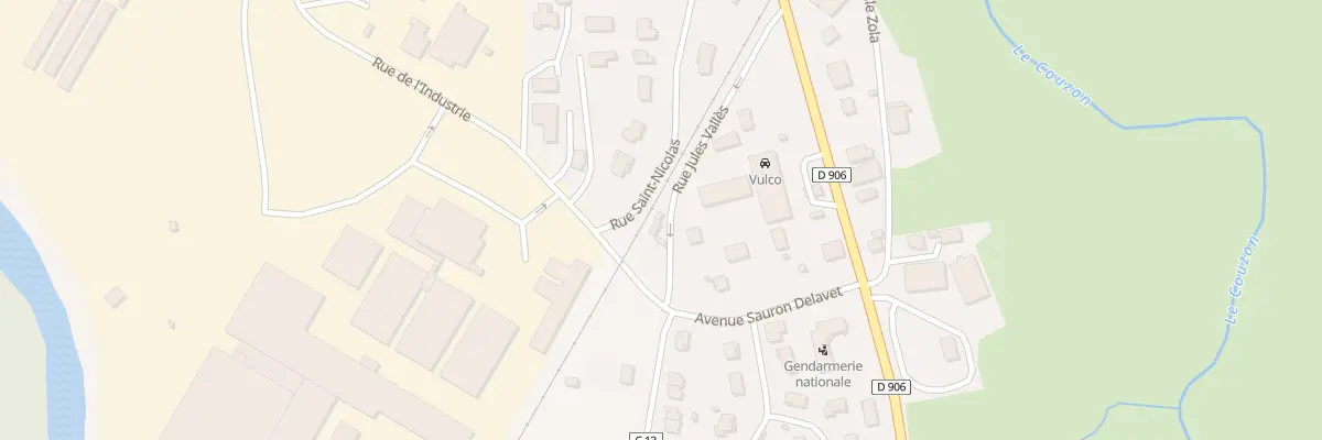 Plan du 9005 Rue Jules Vallès à Courpière