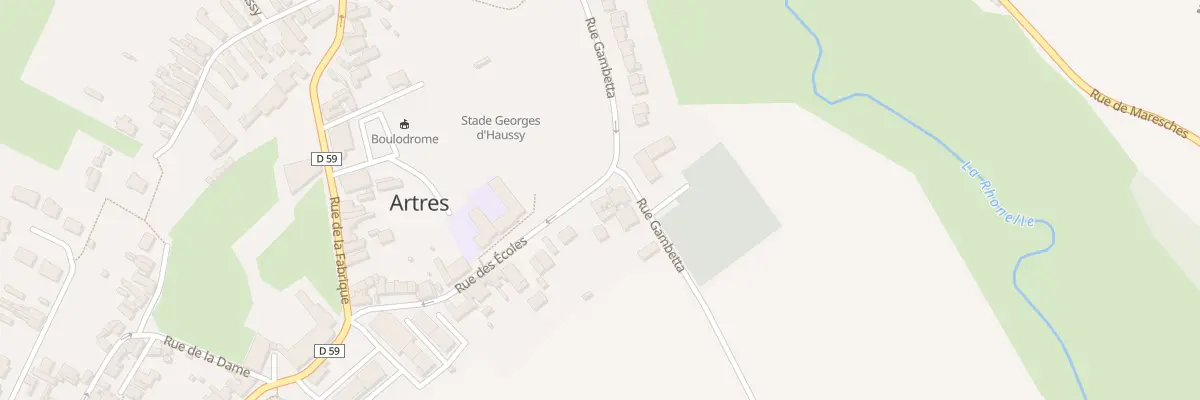 Plan du 22 Rue des Ecoles à Artres