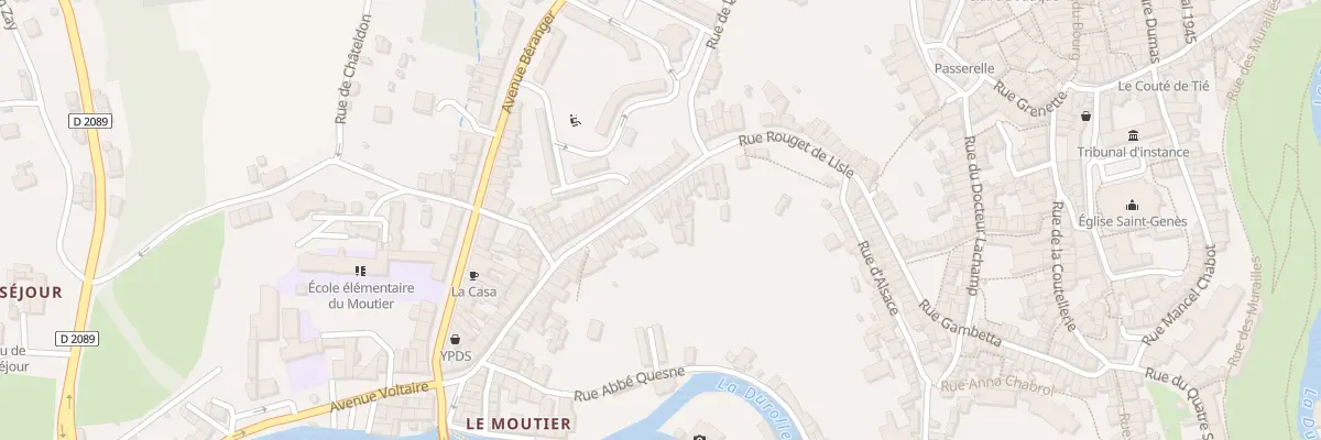 Plan du 42 Rue Rouget de l’Isle à Thiers