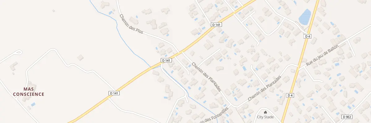 Plan du 395 Che des Plantades à Saint-Jean-de-Fos