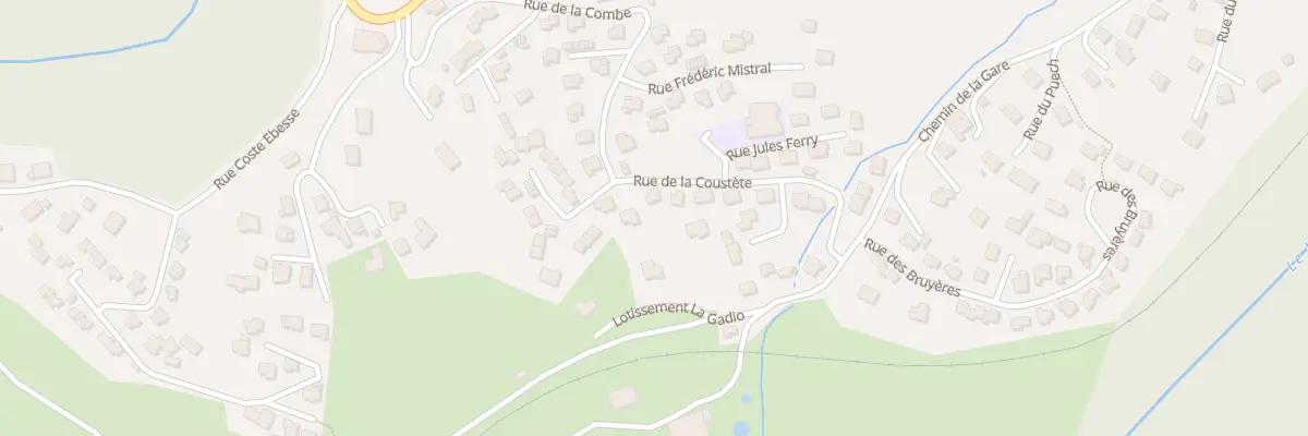 Plan du 2 Rue de la Coustete à Badaroux