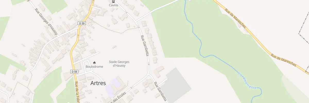Plan du 33 Rue Gambetta à Artres
