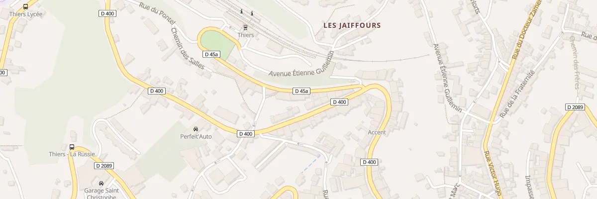 Plan du 12 Av de la Gare à Thiers