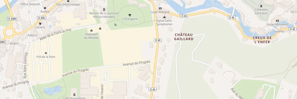 Plan du 9 Av de la Libération à Thiers