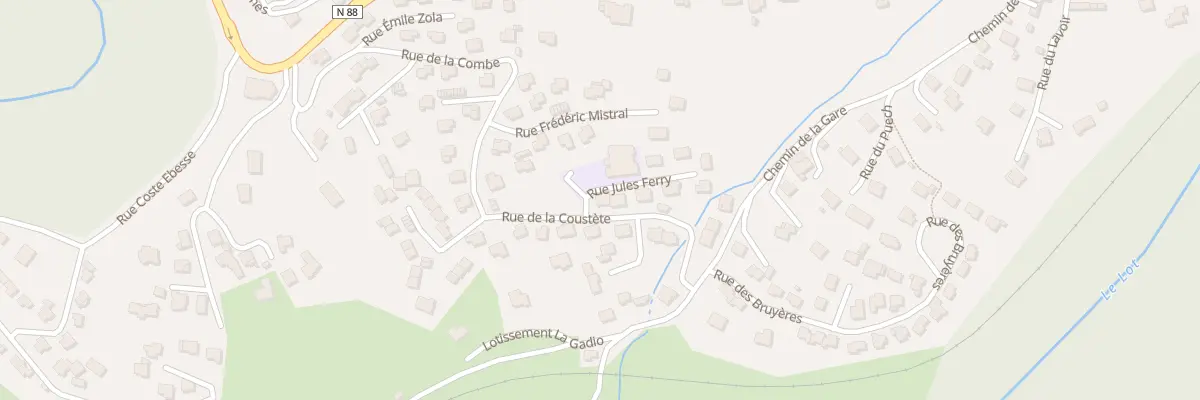Plan du 2 Rue Jules Ferry à Badaroux
