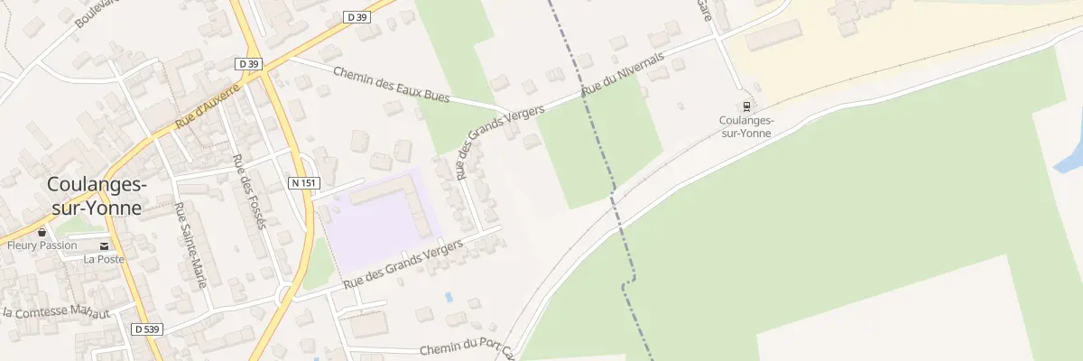 Plan du 22 Rue des Grands Vergers à Coulanges-sur-Yonne