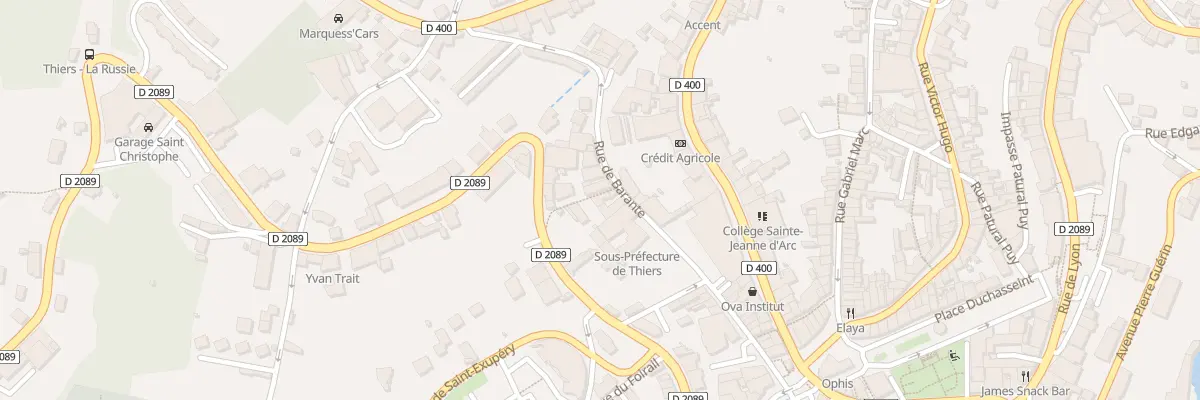 Plan du 30 Rue de Barante à Thiers