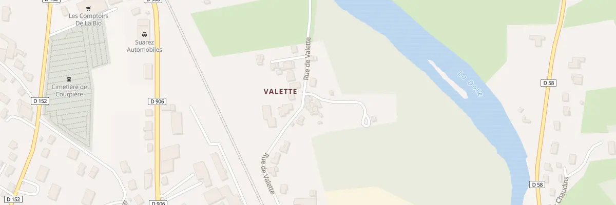 Plan du 44 Rue de Valette à Courpière