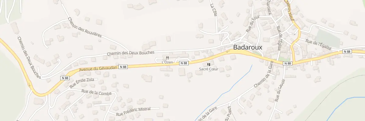 Plan du 1 Che des Deux Bouches à Badaroux