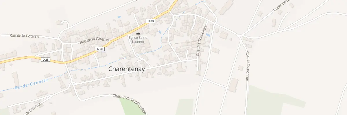 Plan du 8 Vc Petite Rue à Charentenay