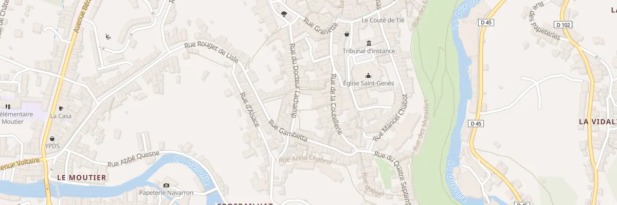 Plan du 25 Rue de la Coutellerie à Thiers