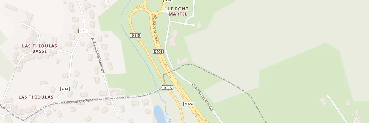 Plan du 19 Le Pont Martel à Courpière