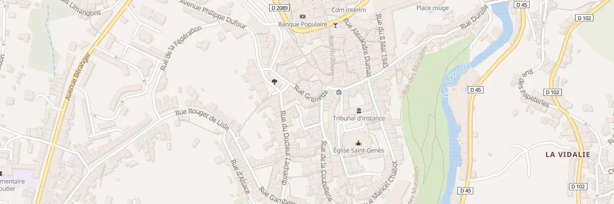 Plan du 8 Rue Grenette à Thiers