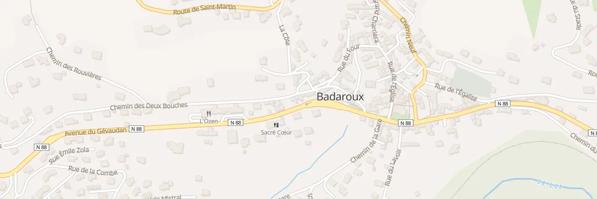 Plan du 25 Av du Gévaudan à Badaroux