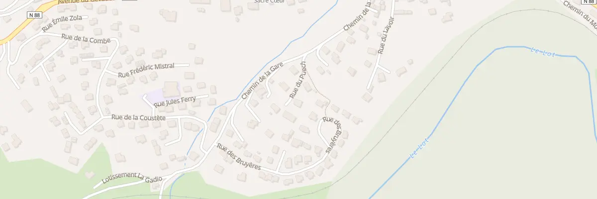 Plan du 5 Rue du Puech à Badaroux