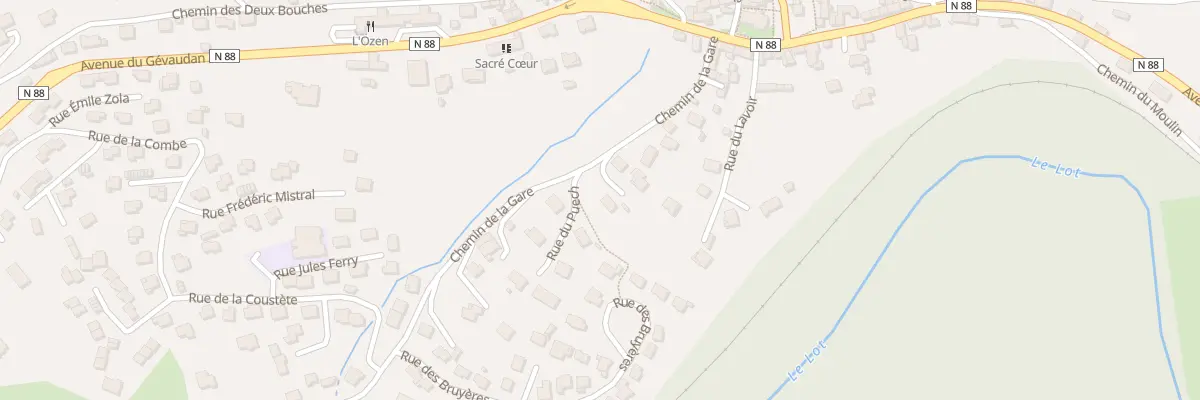 Plan du 1 Rue du Puech à Badaroux